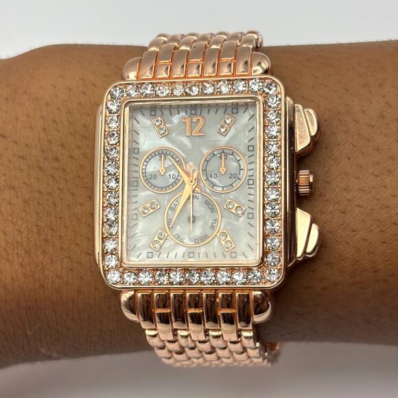 Gold Men's Square Watch - Picture 1 of 6